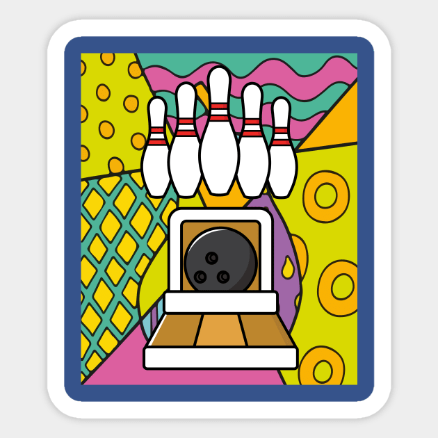 Destroy Pin Bowling Skittles Ball Sticker by flofin